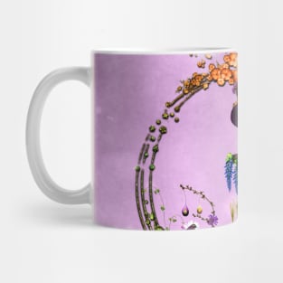 Wonderful peacock with flowers Mug